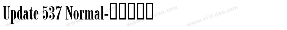 Update 537 Normal字体转换